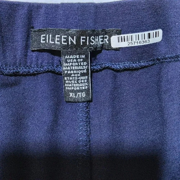 EILEEN FISHER Pants Women XL Slouch Viscose Stretch Jersey Pull On Navy Blue USA - Picture 3 of 12
